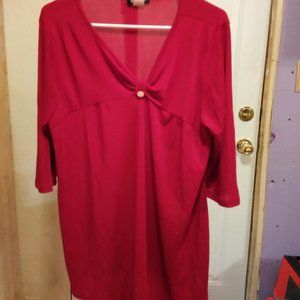 MATERNITY RED SHEER BLOUSE